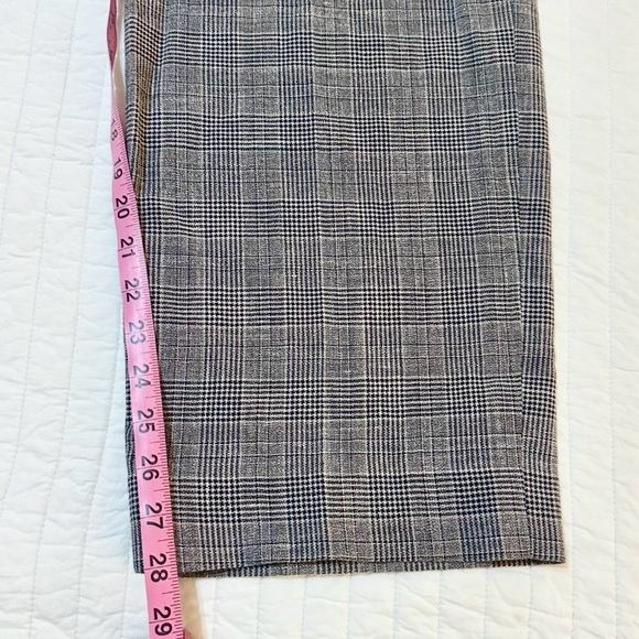 Vintage 90s Armani Collezioni Wool/Linen Trouser Pants Tan/Black Women’s Size 6 - Picture 10 of 11